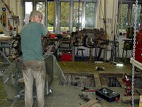 The broken engine on the left 