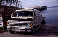 Getting the boat going! Remind the 5l Dodge RAM A-Team Van - with TV!